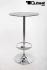 Bistro Table Black Round Tempered Glass Board 102 cm Footrest-