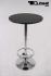 Bistro Table Black Round Wooden Board Footrest- "Konstanz"