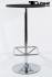 Bistro Table Black Round Wooden Board Footrest- "Konstanz"