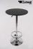 Bistro Table Black Round Wooden Board PVC-coated height-adjustable Footrest-