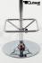Bistro Table Red, Round  Tempered Glass Board 102 cm Footrest-