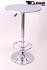 Bistro Table Silver, Footrest, Round Wooden Board, Height-Adjustable-