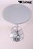Bistro Table Silver, Footrest, Round Wooden Board, Height-Adjustable-