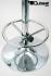 Bistro Table Silver, Footrest, Round Wooden Board, Height-Adjustable-