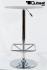 Bistro Table Silver, Footrest, Round Wooden Board, Height-Adjustable-