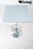 Bistro Table Silver, Footrest, Square Wooden Board, Height-Adjustable-