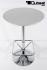 Bistro Table White, Footrest, Round Wooden Board, Height-Adjustable-