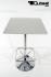 Bistro Table White, Footrest, Square Wooden Board, Height-Adjustable-