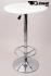 Bistro Table White, Round Wooden Board, Height-Adjustable, 20kg-