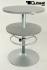 Bistro Tisch silber, 2 Ebenen, h�henverstellbar mit Fu�st�tze- "M�nster" B-WARE