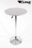 Bistro-Table White, Round Glass Board, PVC-coated, height-adjustable-