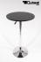 Bistro-Tisch schwarz, Holzplatte rund, beschichtet, hhenverstellbar, 82 - 107 cm - "Hamburg"