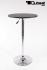 Bistro-Tisch schwarz, Holzplatte rund, beschichtet, hhenverstellbar, 82 - 107 cm - "Hamburg"