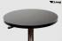 Bistro-Tisch schwarz/grau, Holzplatte rund, h�henverstellbar, 20kg- "Leipzig" B-WARE