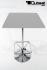 Bistro-Tisch silber, Holzplatte quadratisch, Fusttze quadratisch 102 cm - "Mnchen"