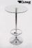 Bistro-Tisch transparent, Glasplatte rund, Fusttze 102 cm - "Berlin"