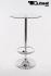 Bistro-Tisch transparent, Glasplatte rund, Fusttze 102 cm - "Berlin"