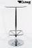 Bistro-Tisch transparent, Glasplatte rund, Fusttze quadratisch 102 cm - "Berlin"