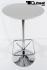 Bistro-Tisch wei, Holzplatte rund, Fusttze quadratisch 102 cm - "Mnchen"