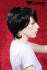 Black artificial hair wig short