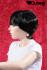 Black artificial hair wig short