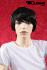Black artificial hair wig