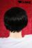 Black artificial short hair wig