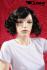 Black curly short hair wig