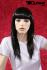 Black long hair wig with bangs