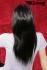 Black long hair wig with bangs
