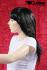 Black long hair wig with bangs