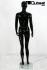 Black Mannequin, Shining, with Facial Contours