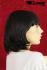Black mediumlong wig with bangs