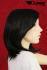 Black mediumlong wig