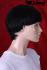 Black real hair wig