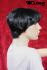 Black short artificial hair wig