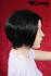 Black short artificial hair wig