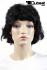 Black short curly hair wig