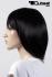 Black, straight mediumlong wig