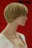 blond curled short hair wig for ladies