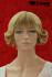 blond curly short hair wig with brown highlights