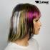 Blond/braune Percke mit pinken Strhnchen