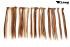 Blond/brown synthetic clip in hair extensions