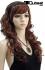 Braune Langhaarper�cke mit Locken f�r Schaufensterpuppen mit Plastikaufsatz
