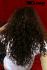 Braune Lockenpercke aus echtem Haar