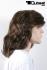 Braune schulterlange Percke fr Herren