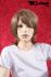 Brown artificial hair wig mediumlong
