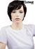 Brown sleek short hair wig