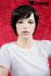 Brown sleek short hair wig