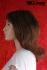 Brown wig with middle parting